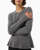 Part Two CarinaPW Pullover in Grey round neckline detail