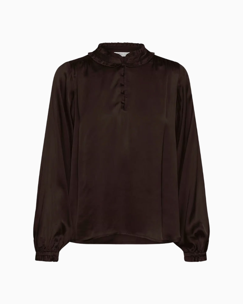 Part Two CaterinaPW Blouse in Brown cuff detail