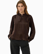 Part Two CaterinaPW Blouse in Brown front view