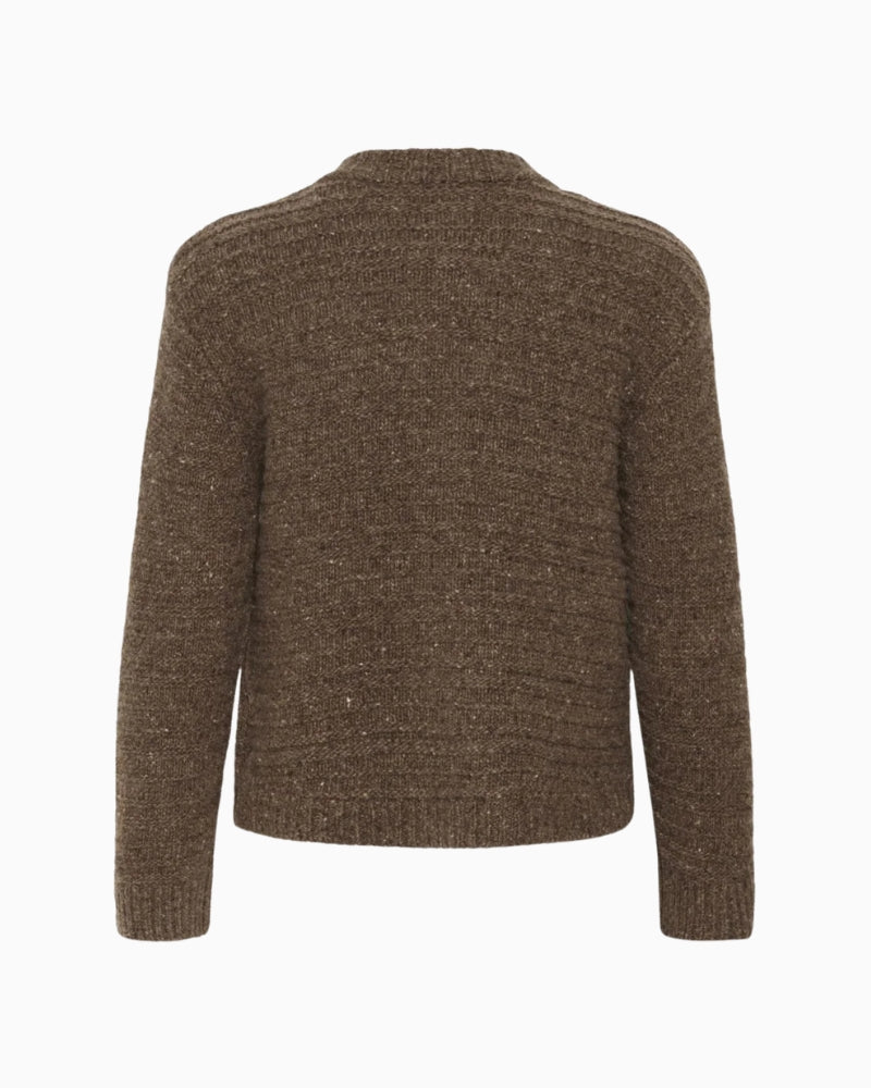 Part Two CeylanPW Cardigan in Brown back view