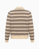 Part Two Channan PW Pullover in cream and brown back detail