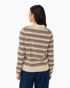 Part Two Channan PW Pullover in cream and brown back view