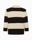 Part Two Charlott PW Pullover in cream and brown back detail