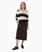 Part Two Charlott PW Pullover in cream and brown styled view