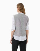 Part Two CharlyePW Waistcoat in Medium Grey Melange back view