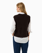 Part Two CharlyePW Waistcoat in brown back view