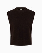Part Two CharlyePW Waistcoat in brown textured knit detail