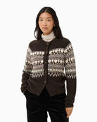 Part Two Charmaine PW Cardigan in brown front view