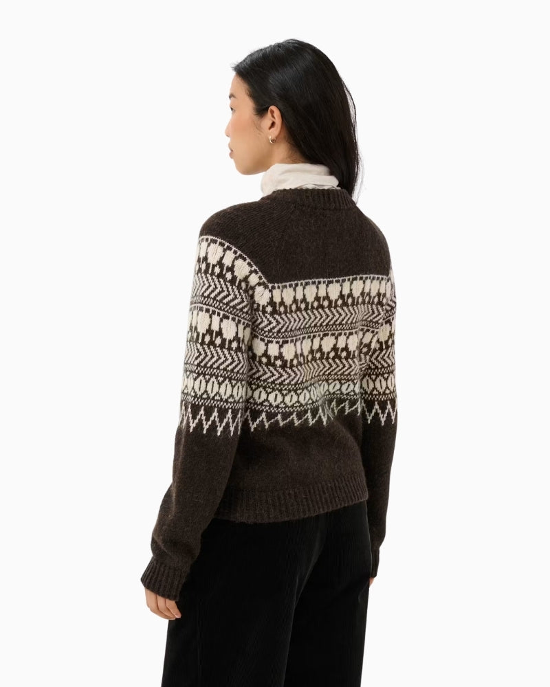 Part Two Charmaine PW Cardigan in brown side view