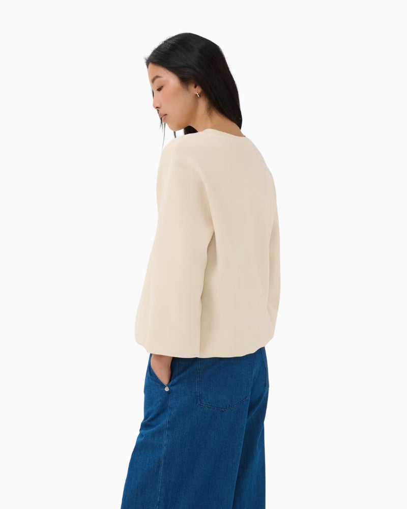 Part Two Chelsey Sweatshirt in Oatmeal back view