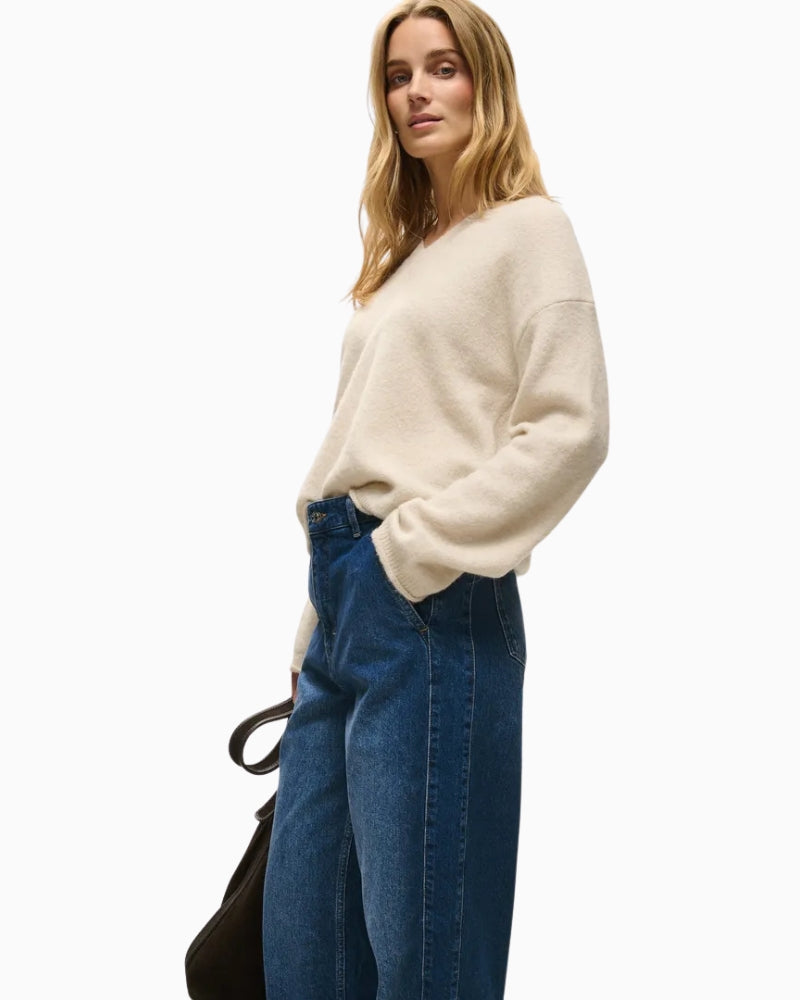 Part Two Christell PW Jeans in Dark Denim stitching details