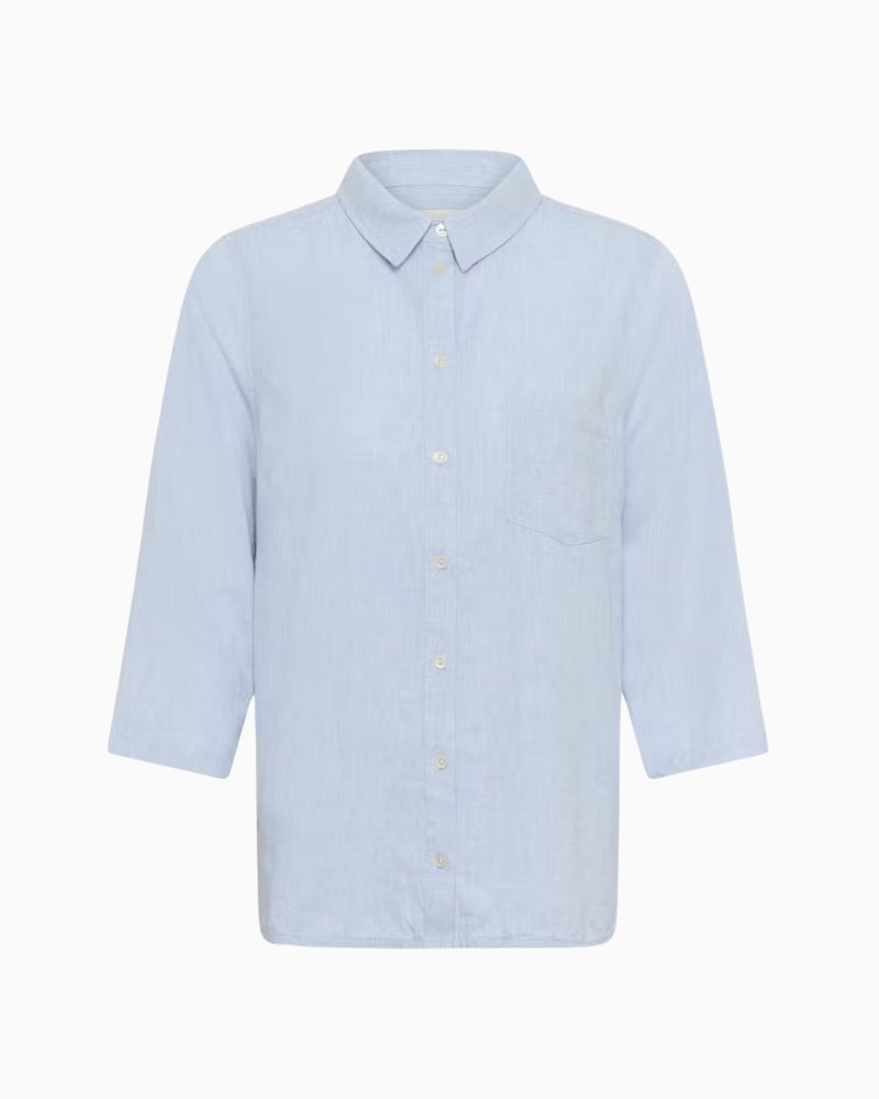 Part Two CindiePW Shirt in blue chest pocket detail