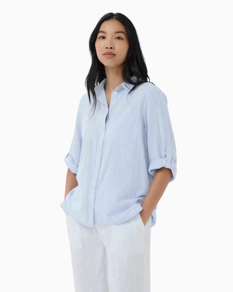 Part Two CindiePW Shirt in blue front view