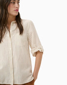 Part Two CindiePW Shirt in natural chest pocket detail