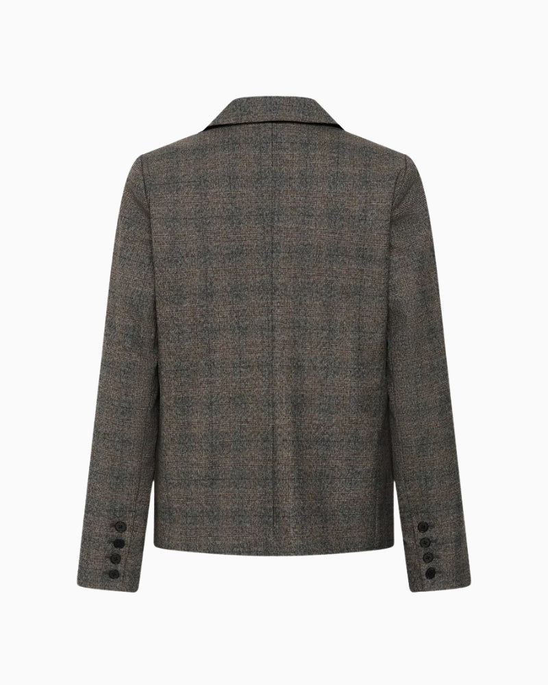Part Two ClarissaPW Blazer in Grey Check back view