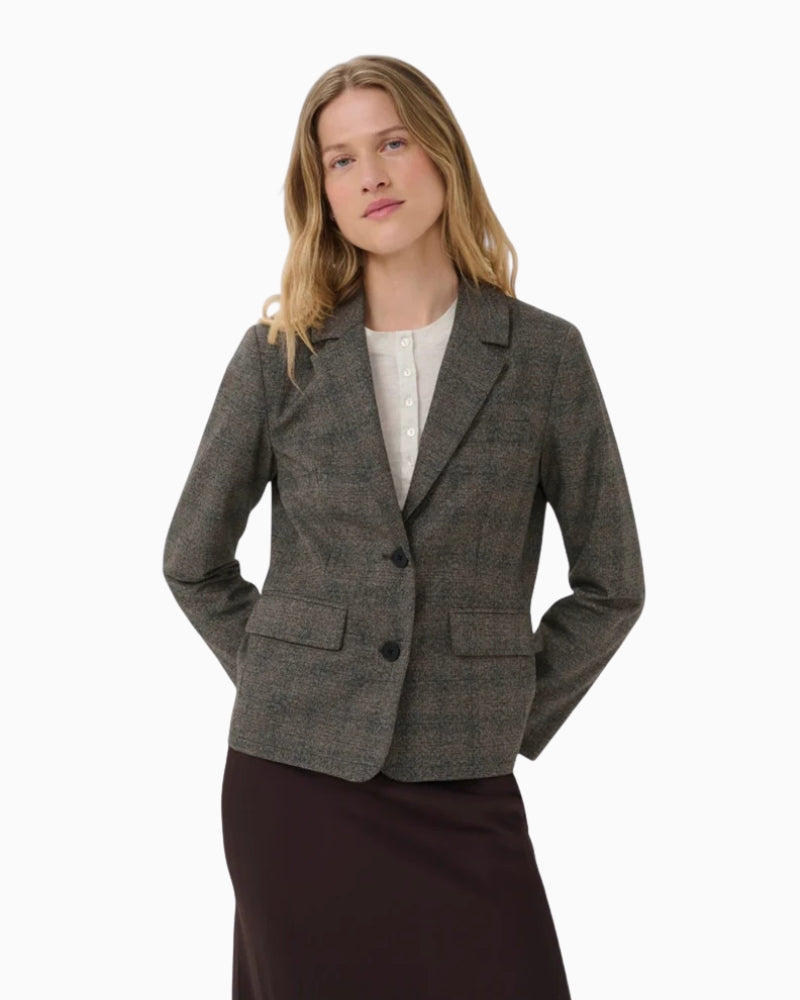 Part Two ClarissaPW Blazer in Grey Check front view