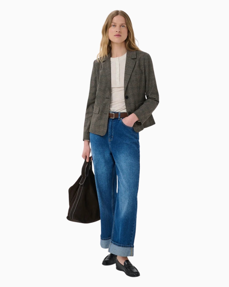 Part Two ClarissaPW Blazer in Grey Check styled view