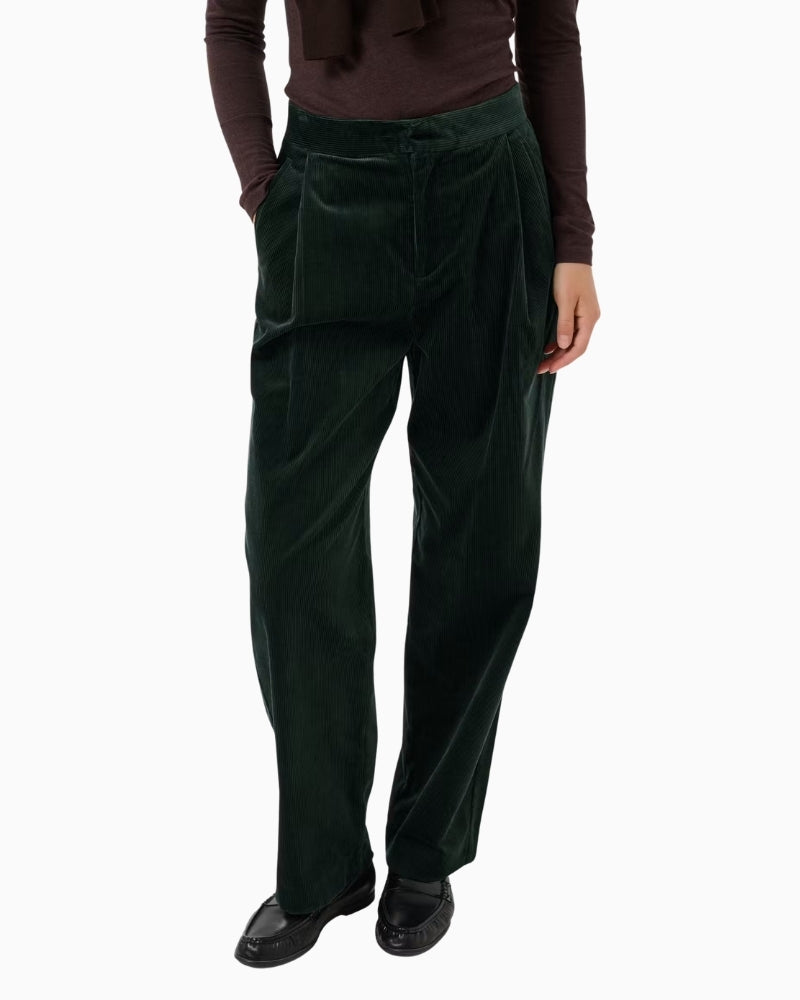 Part Two ColleenPW Trousers in forest green front view