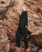 Part Two ConjaPW Blazer in Forest Green styled  detail