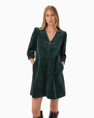 Part Two CorinnaPW Dress in Forest Green front view