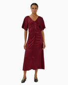 Part Two Dell Dress in red front view
