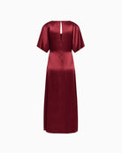 Part Two Dell Dress in red woven fabric detail