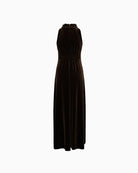 Part Two Dicle Dress in Mole brown back view