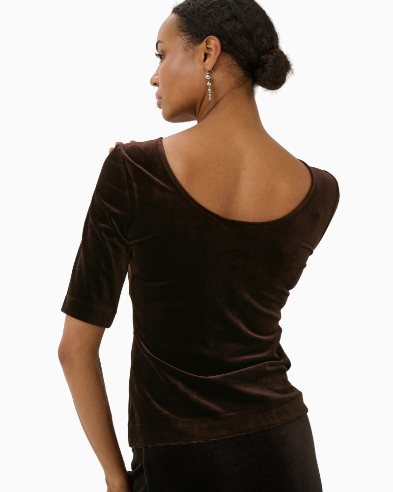 Part Two Diddi T-Shirt in Mole brown back view