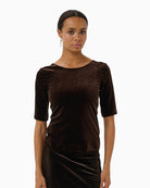 Part Two Diddi T-Shirt in Mole brown front view