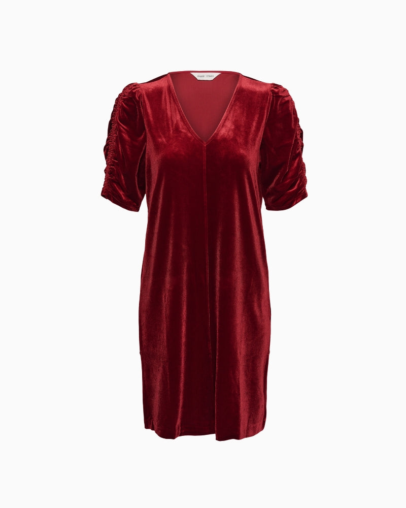 Part Two Didem Dress in red front view
