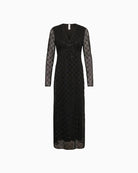 Part Two Dimitra Dress in black with placed sequins front view