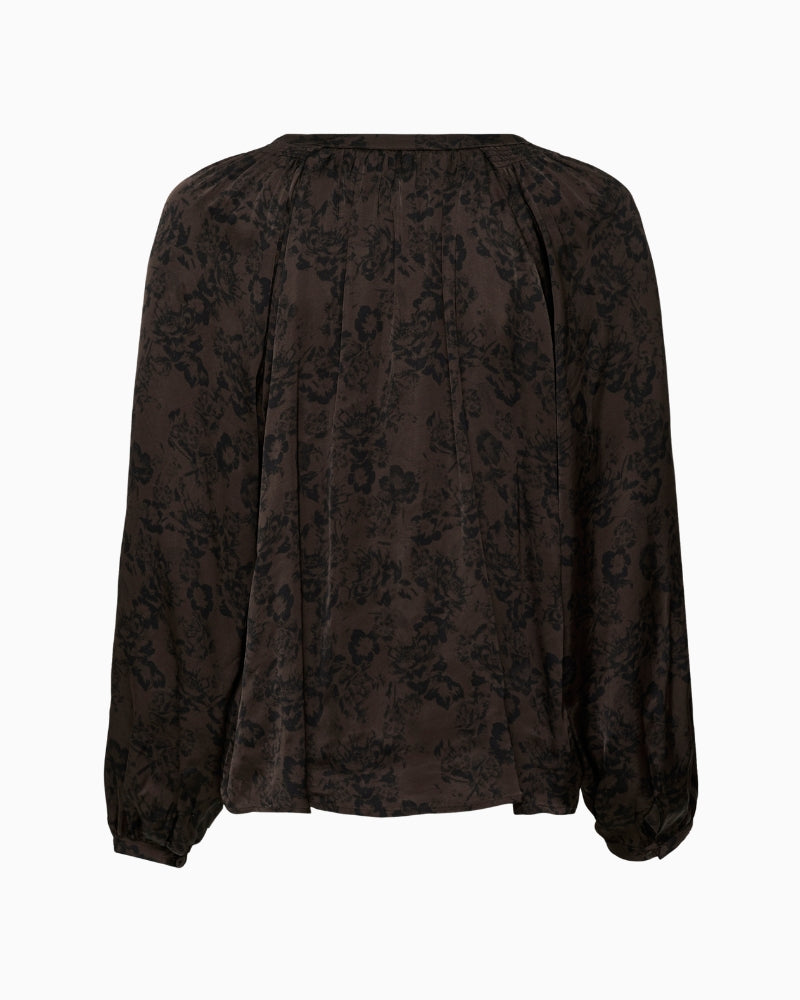 Part Two Doaa Blouse in Brown Gradient Flower back view