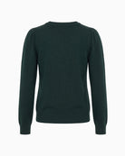 Part Two EvinaPW Cashmere Pullover in forest green back view