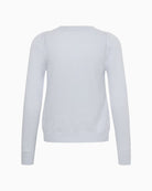 Part Two EvinaPW Cashmere Pullover in pale blue back view