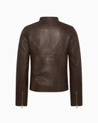 Part Two Frances Leather Jacket in Brown back view
