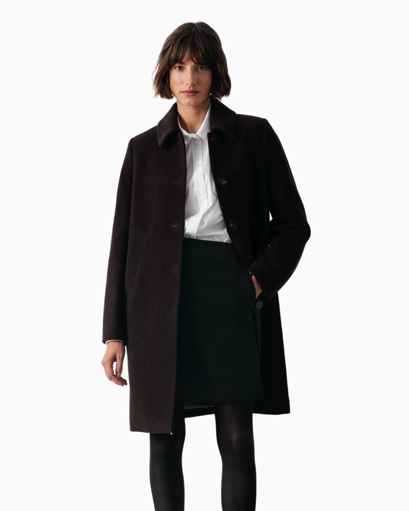 Part Two KamillasPW Coat in Brown collar detail