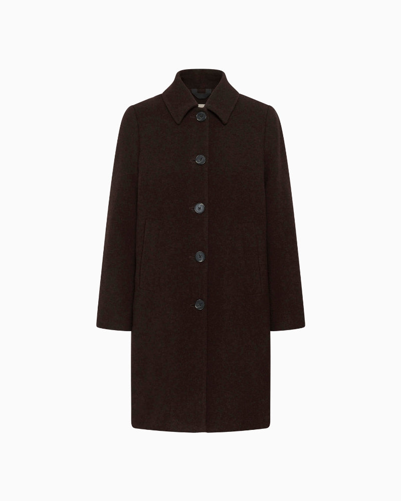 Part Two KamillasPW Coat in Brown fabric detail