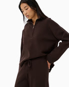 Part Two Katrie PW Pants in brown fabric detail