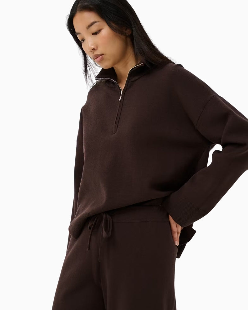 Part Two Katrie PW Pants in brown fabric detail