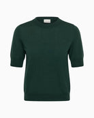 Part Two NatanyaPW Pullover in Forest Green knit detail