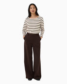 Part Two Nela PW T-Shirt in Cream/Brown front view