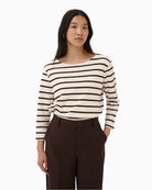 Part Two Nela PW T-Shirt in Cream/Brown front view