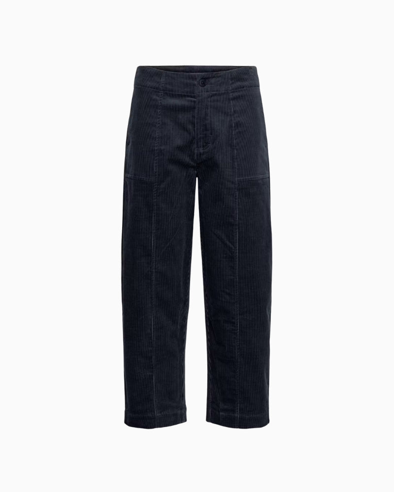 Part Two Netta PW Pants in Navy close-up of corduroy texture