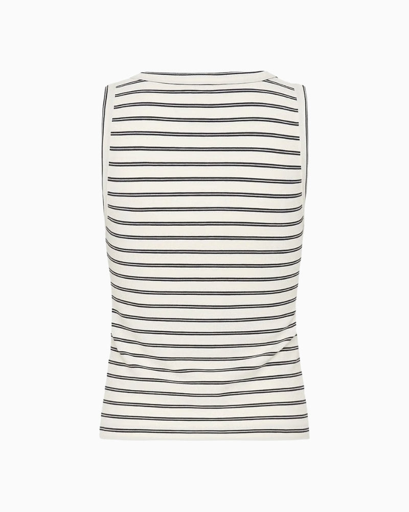Part Two NikkiaPW sleeveless top navy striped back view