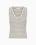 Part Two NikkiaPW sleeveless top navy striped fabric detail