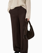 Part Two NinnesasPW Trousers in Brown close-up detail