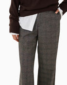 Part Two Ninni PW Pants in Grey Check fabric and crease detail