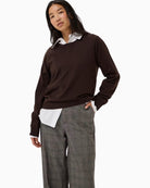 Part Two Ninni PW Pants in Grey Check fabric detail