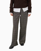 Part Two Ninni PW Pants in Grey Check front view
