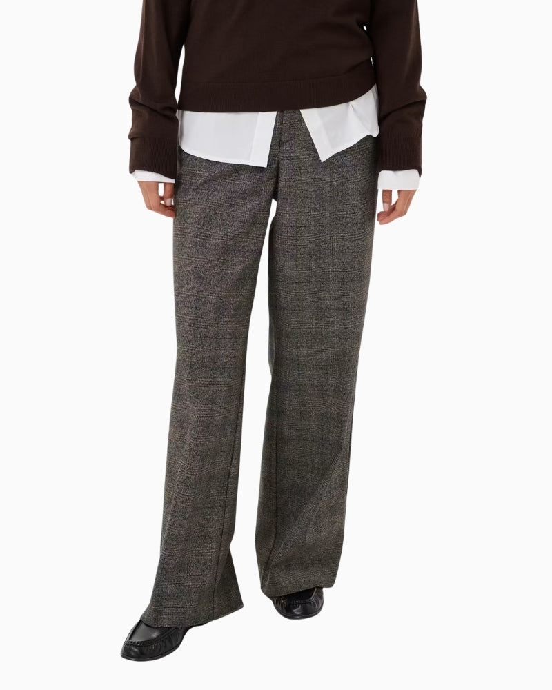 Part Two Ninni PW Pants in Grey Check front view